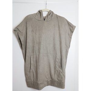 ❤Forever 21 Faux Suede Sleeveless Hoodie